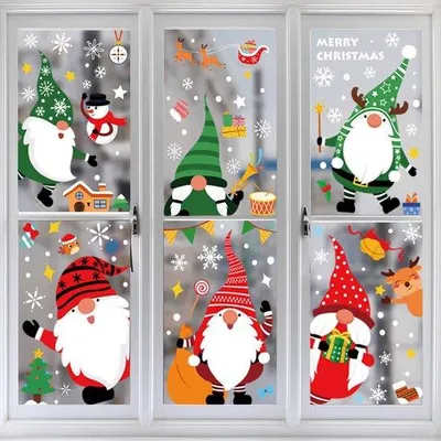 Produktbild von Weihnachtsdekorationen, selbstklebende PVC-Fenstersticker, Schnee