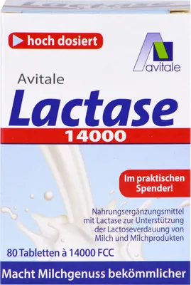 Image de Avitale Lactase 14000 comprimés, 80 comprimés