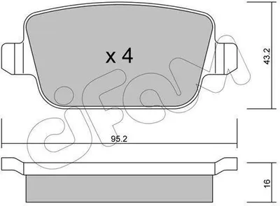Produktbild von CIFAM 822-780-0 Bremsbeläge Satz Hinten Bremsklötze für FORD MONDEO IV Turnier (BA7) Focus II Schrägheck (DA, HCP, DP) S-MAX (WA6) GALAXY (WA6) KUGA I