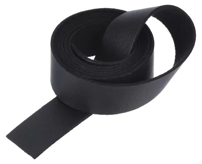 Productafbeelding van Lederen riemen - Strepen voor riemen - 2 cm breed - 100 cm lang - Zwart