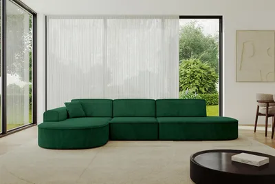 Produktbild von ALTDECOR Ecksofa in L-Form MARI-L2 - 328x171x79,5 cm Grün - Corner Sofa Bett Eckcouch Couch Wohnlandschaft Cauchsofa