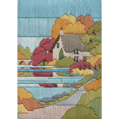 Image de Bothy Threads Langstich-Set "Jahreszeiten - Herbstspaziergang", 24x17cm, DW14MLS23, Zählmuster
