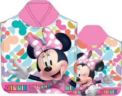Produktbild von Minnie Maus Poncho mit Kapuze Badeponcho 100x50cm