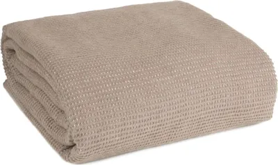 Zdjęcie produktu dla Koc 200x220 beżowy Linda waflowy 345 GSM bawełna