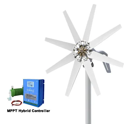 Obrázek produktu pro Generátor větrné turbíny, vysoký výkon, snadná instalace, hybridní regulátor 2, 2000 W, 12 V