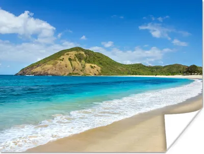 Produktbild von MuchoWow® Poster Meer - Tropen - Strand - Pflanzen 120x90 cm - Wandbild