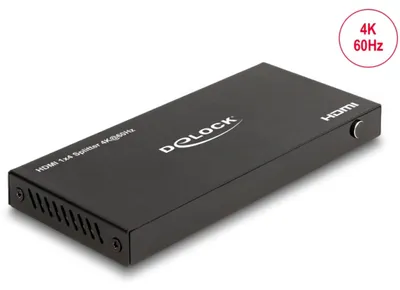 Image de Diviseur HDMI Delock, 1 entrée vers 4 sorties, 4K 60 Hz, avec downscaler - Câble - Numérique/Affichage/Vidéo