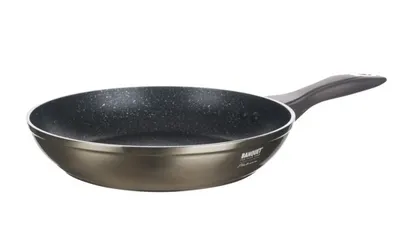 Produktbild von Banquet Metallic Platinum 28CM Bratpfanne, 28 cm max. Durchmesser, Gusseisen/Gussaluminium, Induktionsherd-geeignet, Antihaftbeschichtung