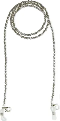 Produktbild von Brillenkette Maskenkette mit Glaskristallperlen - Grau