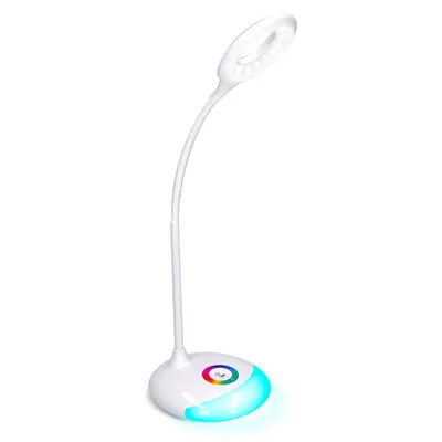 Obrázok produktu pre Lampa stolová LED 5W 4100K+RGB biela SOLIGHT WO44
