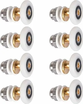 Produktbild von Duschtürrolle, Schiebetürrollen, Duschkabinentürrollen, Ersatzrad für Rolle mit Raddurchmesser 27 mm, 8 Stück