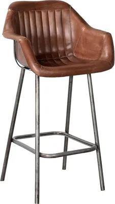 Produktbild von Barhocker Icon aus Leder - Braun