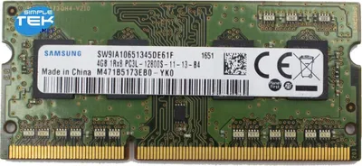 Imagen del producto de Módulo de memoria RAM DDR3L de 4GB, 1.35V, 1600MHz, tipo SODIMM para portátiles, marca Samsung