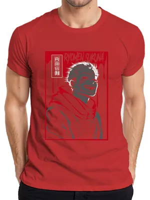 Obrázok produktu pre Ryomen Sukuna Jujutsu Kaisen Demon Red Anime Aesthetics Darčekové pánske tričko, červené, XL