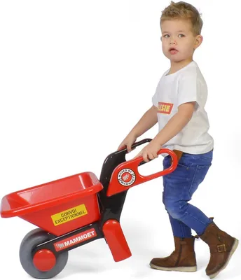 Produktbild von Schubkarre Spielzeug Cavallino Mammoet - stabile Kinder Schubkarre rot schwarz