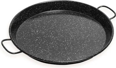 Produktbild von Briebe Levante Paellapfanne Induktion 28cm Valenciana, Emaillierter Stahl 3 Portionen Paella Schwarz