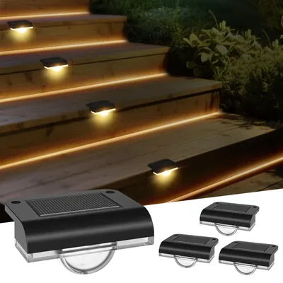 Imagen del producto de Luces solares para jardín - 4 unidades, luz cálida LED - Resistentes al agua