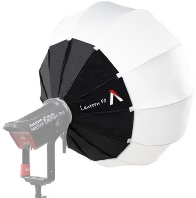 Produktbild von Aputure Lantern 90, Schwarz, Weiß, 90 cm, Lantern 90 Spring Cage 1 Lantern 90 1-Stop Diffusion Cover 1 Lantern 90 Hook-and-Loop Skirt 1...