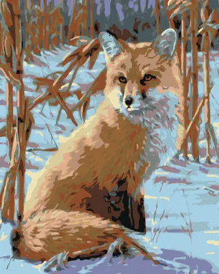 Produktbild von Zuty - Malen nach Zahlen - AUSSCHAUENDER FUCHS, 40x50 cm, ohne Keilrahmen