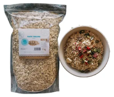 Zdjęcie produktu dla Płatki owsiane 1kg - Schronisko Bukowina
