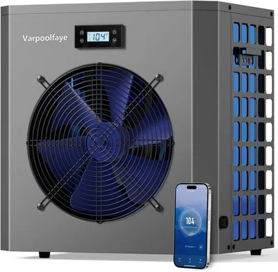 Produktbild von 5 kW elektrische Poolwärmepumpe für Aufstellpools, Poolheizung, Wärmepumpe, für Pools bis 20.000 Liter, 20 m³, WLAN-Steuerung, 220 V, 240 V, 50 Hz