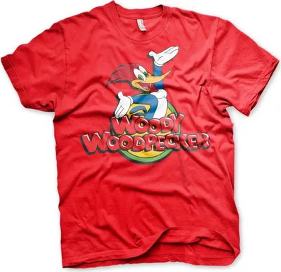 Produktbild von Woody Woodpecker Classic Logo T-Shirt - XX-Large - Red