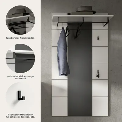 Produktbild von xonox.home Canu Paneel (B/H/T: 80x141x29 cm) in weiß Nachbildung