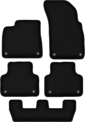 Immagine prodotto di Tappetini in velluto per Audi Q7 II (2017-, 7 posti) neri, set 5 pz, con fissaggi