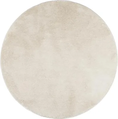 Produktbild von vidaXL Teppich OVIEDO Kurzflor Beige Ø 160 cm