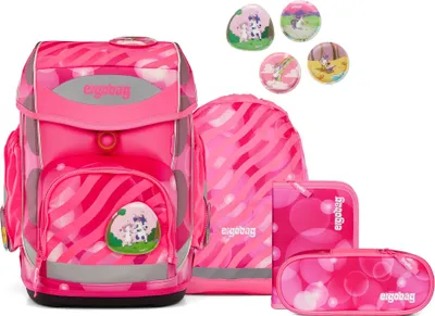 Produktbild von Ergobag Schulranzen-Set CUBO KuntBärbuntes Einhorn 5-teilig