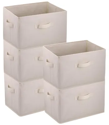 Productafbeelding van Opbergboxen - Set van 4 - Opvouwbaar - Stof - Lichtgewicht - Capaciteit: 12345 kg - Opbergboxen