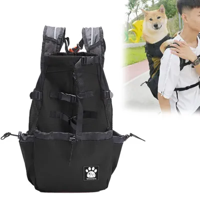 Haustier-Rucksack für kleine/mittelgroße Hunde, XL, Schwarz