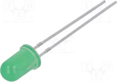Obrázok produktu pre 10 LED, 40÷70 mcd, 30°, FYL-5013GD1C, LED diódy, vývodové, 5 mm, 5 mm, 1,8÷2,6 V, 20 mA, žlto-zelená