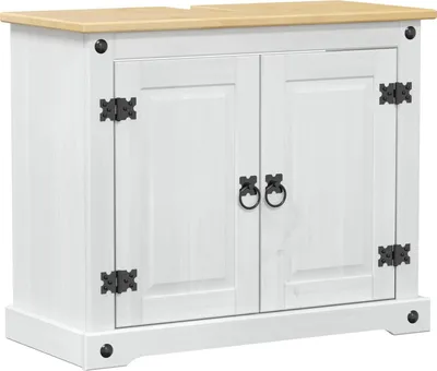 Obrázek produktu pro vidaXL Skříňka pod umyvadlo s policí a dvířky, bílá, 73 x 33 x 60 cm