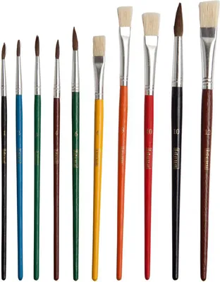 Produktbild von 10 Schulmalpinsel / 10er Set Schulpinsel