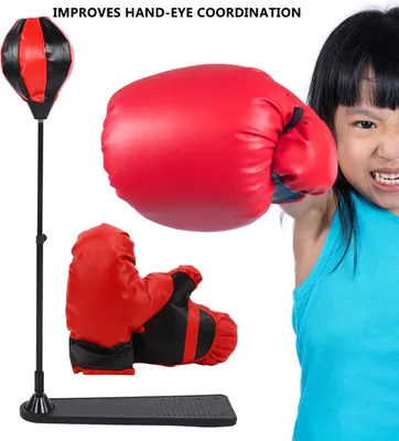 Obrázok produktu pre Boxovací vak Boxerské rukavice Nastaviteľné Detské Detské Športové Fitness Hračky SadaZG270-99
