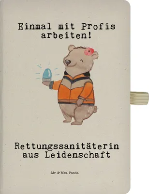 Produktbild von Mr. & Mrs. Panda Adressbuch Rettungssanitäterin Leidenschaft - Transparent - Geschenk, Tagebuch, notizbuch, Skizzenbuch, Kladde, A5