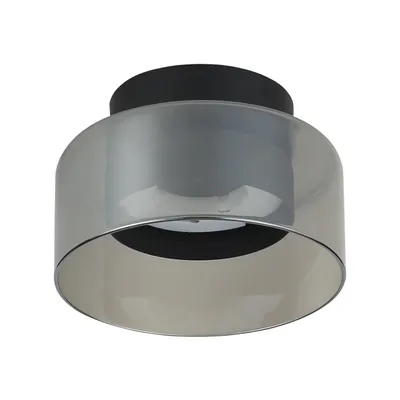 Produktbild von MasterLED Deckenleuchte 1-flammig GX53 schwarz Rauchglas Ø13 cm für Innenräume