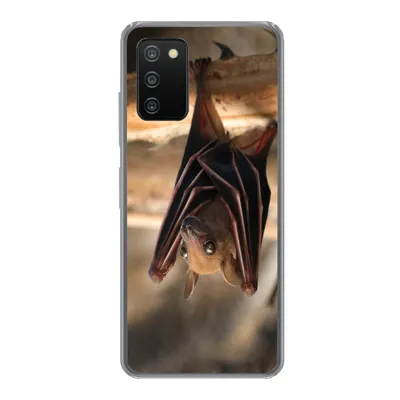 Produktbild von MuchoWow® Handyhülle Schutzhülle Hülle für Samsung Galaxy A03s Baby - Fledermaus - Holz Silikon Softcase Handy Hülle - Schutz