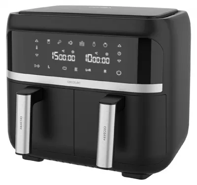 Obrázok produktu pre Cecotec 04338, Teplovzdušná fritéza, 9 L, 80 °C, 200 °C, Dvojitý, Čierna