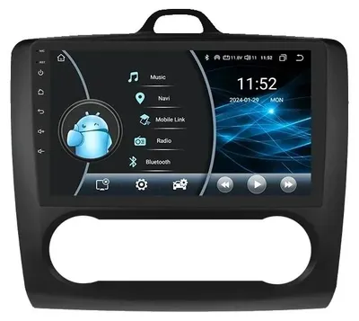 Imagen del producto de Sistema multimedia, pantalla táctil, compatible con Ford Focus 2 Mk2 (2004-2011), color