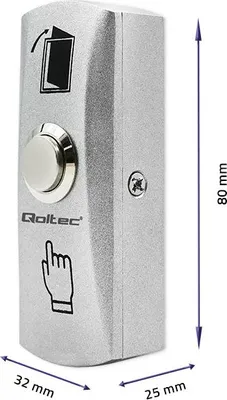 Image de Bouton de sortie en métal Qoltec | Argent