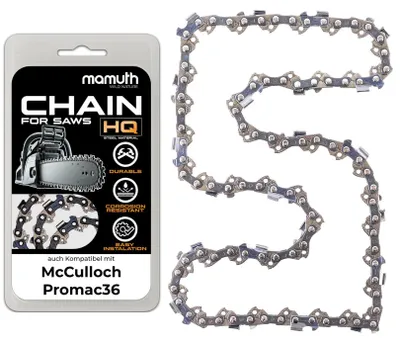 Obrázek produktu pro Řetěz na pilu, délka 30 cm, tloušťka 1,3 mm, rozteč 3/8", typ 45 TG, určený pro pilu McCulloch Promac36