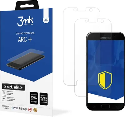 Produktbild von 3mk Display Schutzfolie ARC+ für Samsung Galaxy A5 2017  0,17mm Self-Heal (2 Stück)