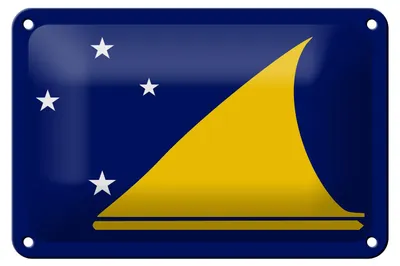 Produktbild von Blechschild Flagge Tokelaus 18x12cm Flag of Tokelau Dekoration