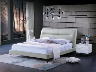 Produktbild von Bett Polster Design Luxus Doppel Hotel Betten Schlaf Zimmer Leder Luxus 180x200