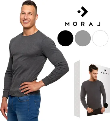 Obrázek produktu pro Moraj Pánské termoprádlo Spodní prádlo s dlouhým rukávem Dlouhé funkční prádlo 1600-001 - Graphite - L