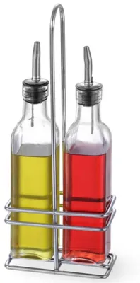 Produktbild von HENDI Menage Essig und Öl mit 2 Flaschen 237 ml