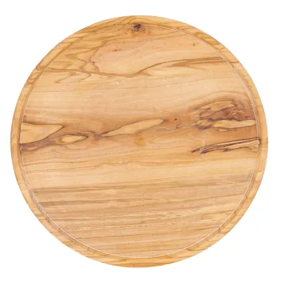 Produktbild von Flacher Holz Servierteller 20cm Olivenholz Holzteller Natur Unikat Küche Deko