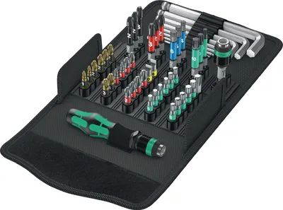 Produktbild von Bitsortiment KK 100 52-tlg.Schlitz/PH/PZD/TX/6Kt.WERA